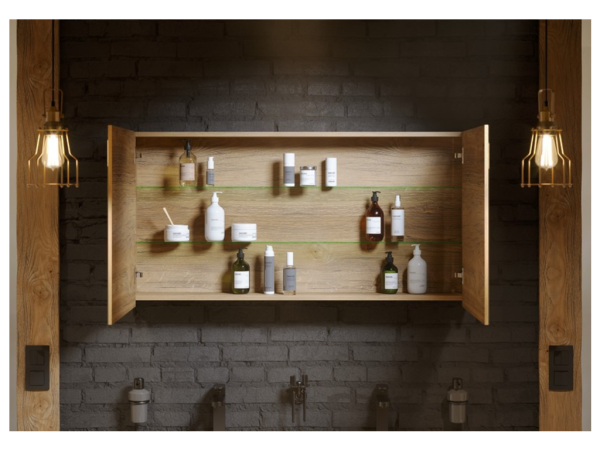 Зеркало-шкаф 80 см AQWELLA MOB0408+MOB0717DB